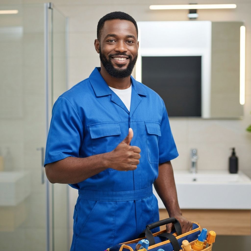 Artisan professionnel souriant